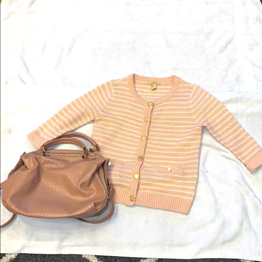 NWOT FOREVER 21 3/4 Polyester Sweater Blush Gold